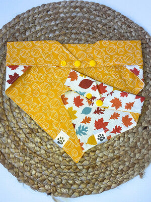 Fall Leaves - Bandana | Reversible