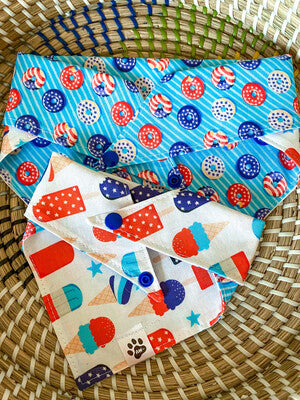 Patriotic Popsicles & Donuts | Bandana - Reversible