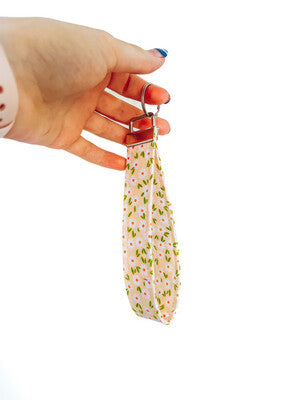 Keychain - Peachy Floral - Cotton
