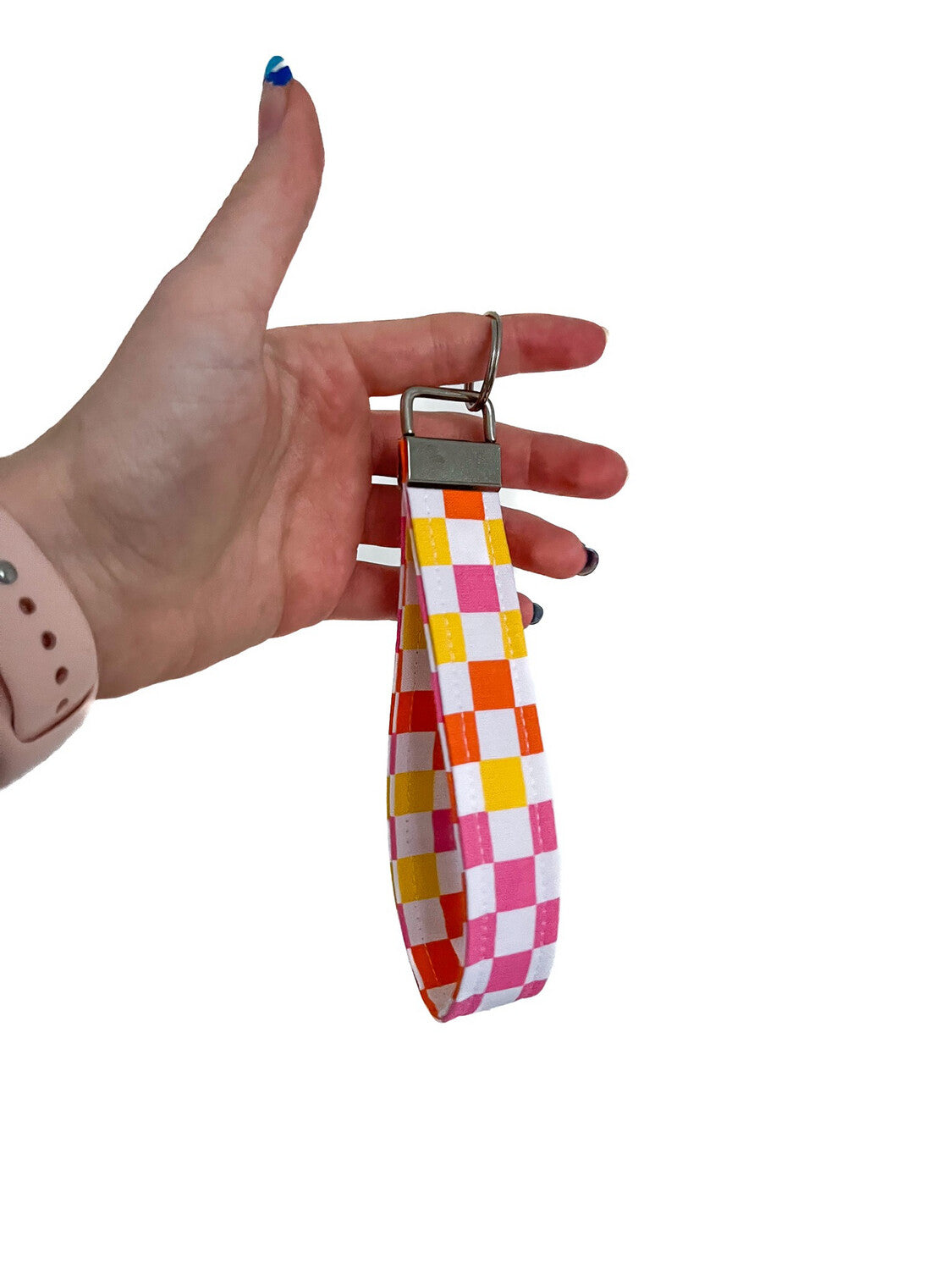 Keychain - Checkered Multi Color - Cotton