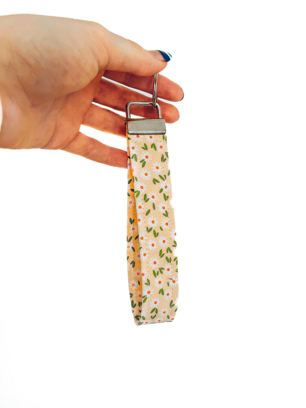 Keychain - Peachy Floral - Cotton