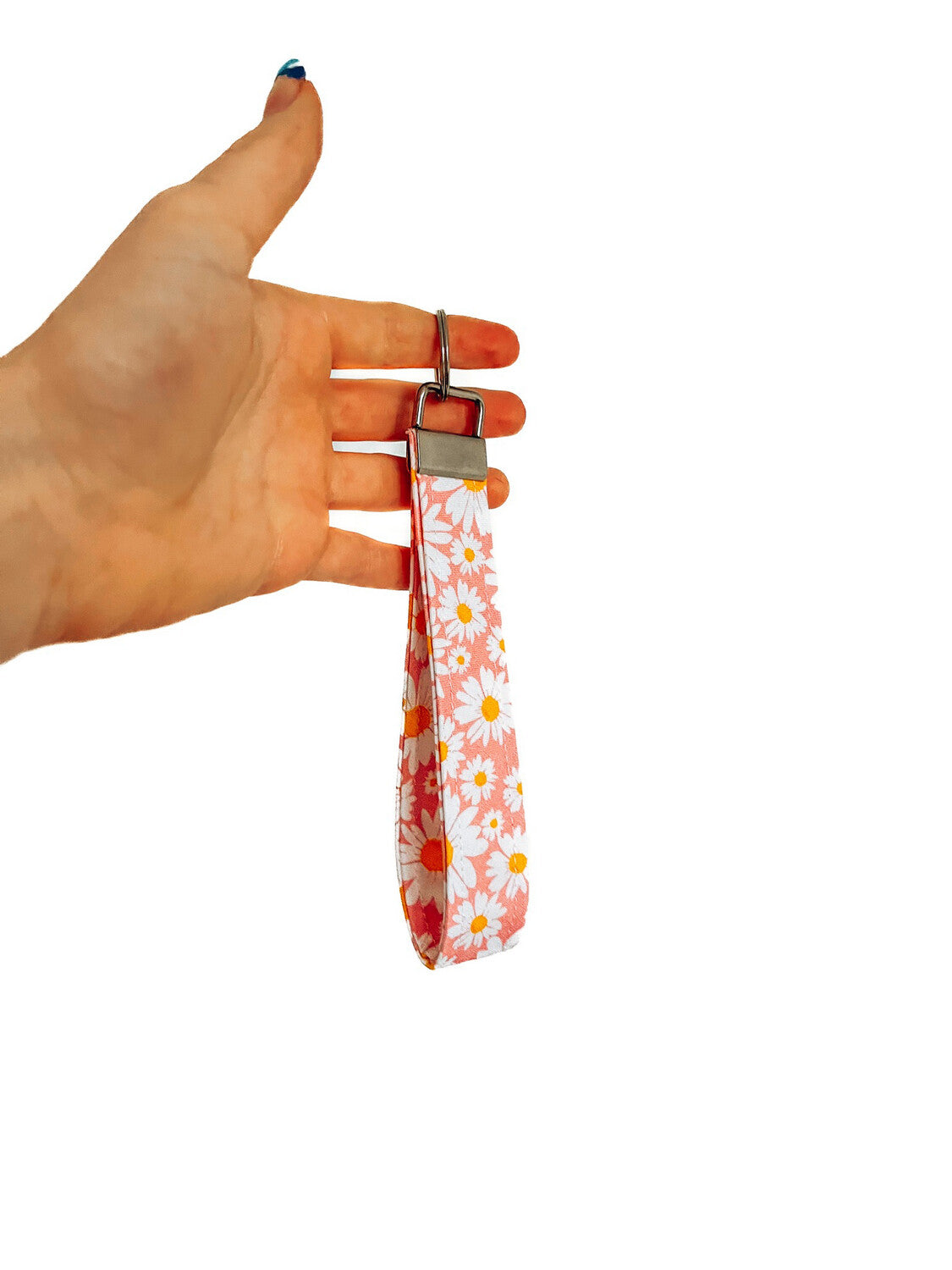 Keychain - Pink Daisies - Cotton