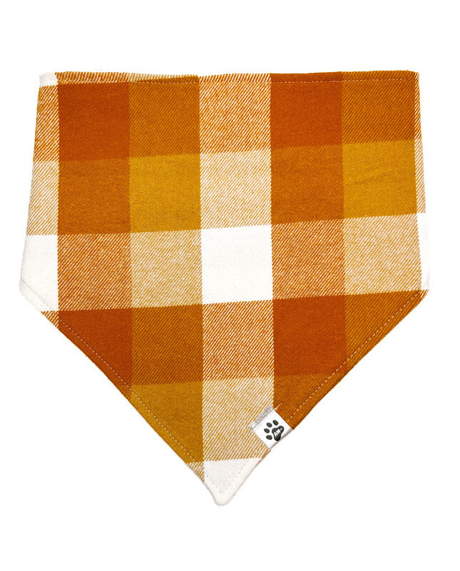 Pumpkin Spice Plaid - Flannel Bandana