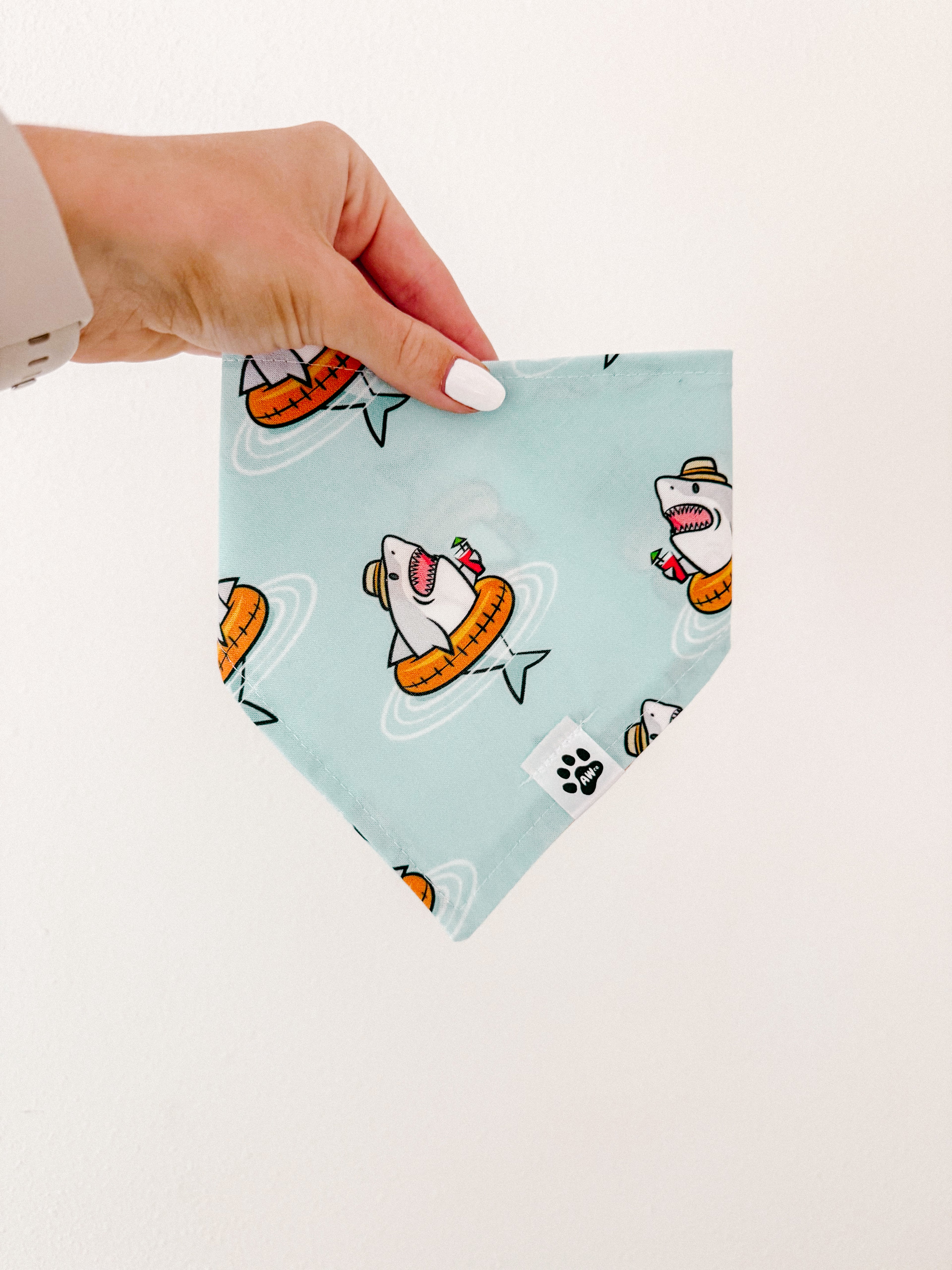 Poolside Shark - Snap On Bandana