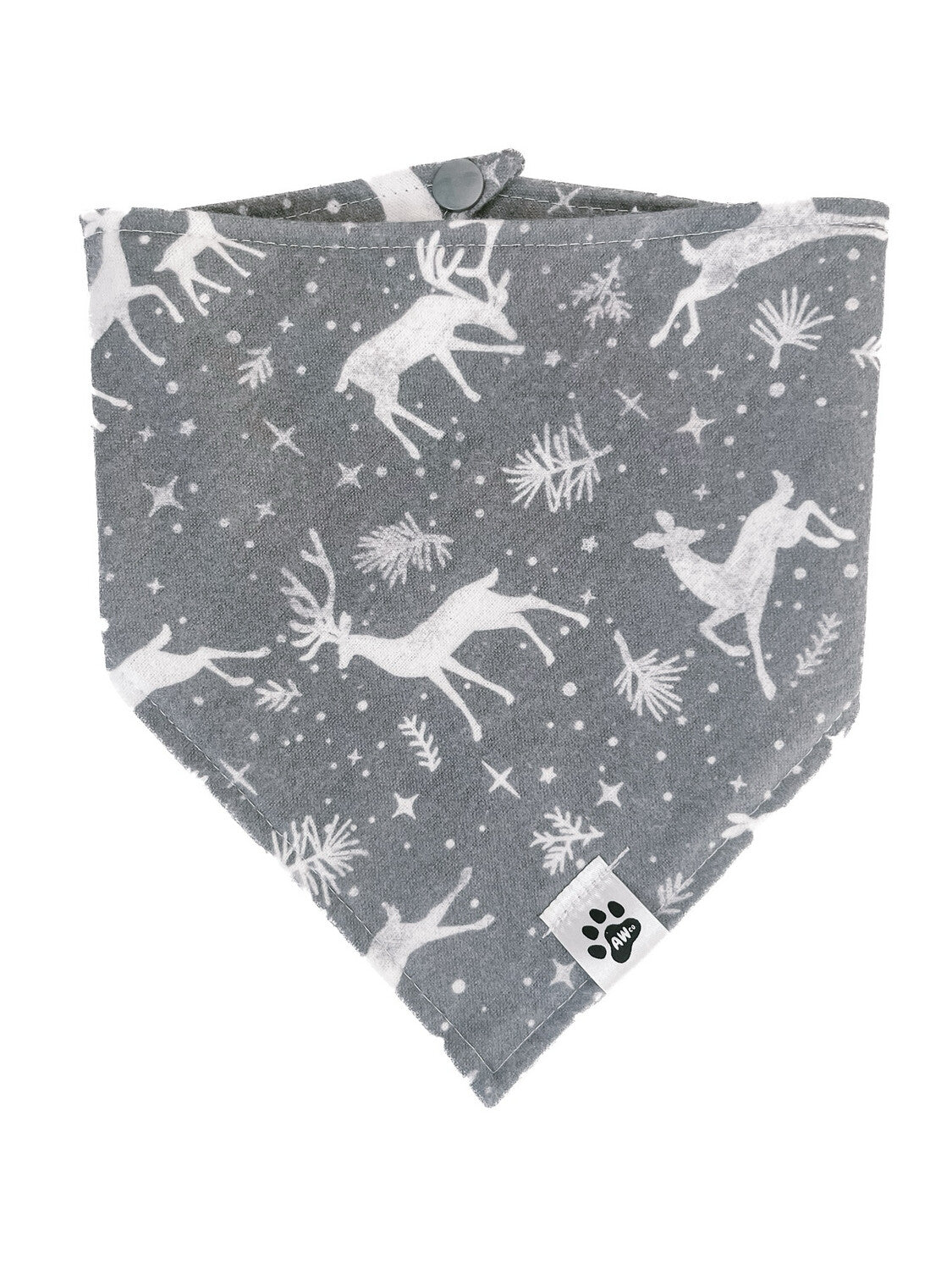 Reindeer On Gray - Bandana