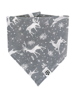 Reindeer On Gray - Bandana