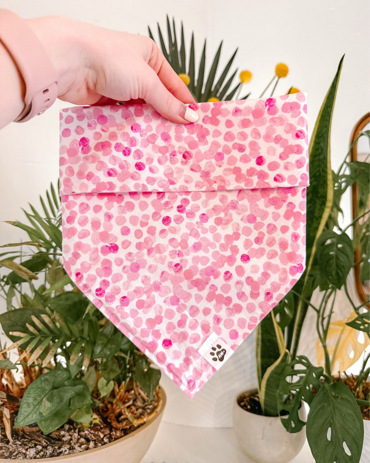 Pink Glitter Dots - Bandana