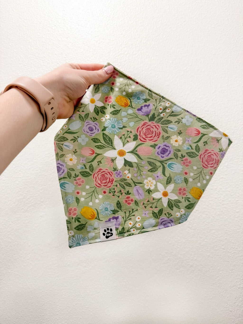 Green Floral - Bandana