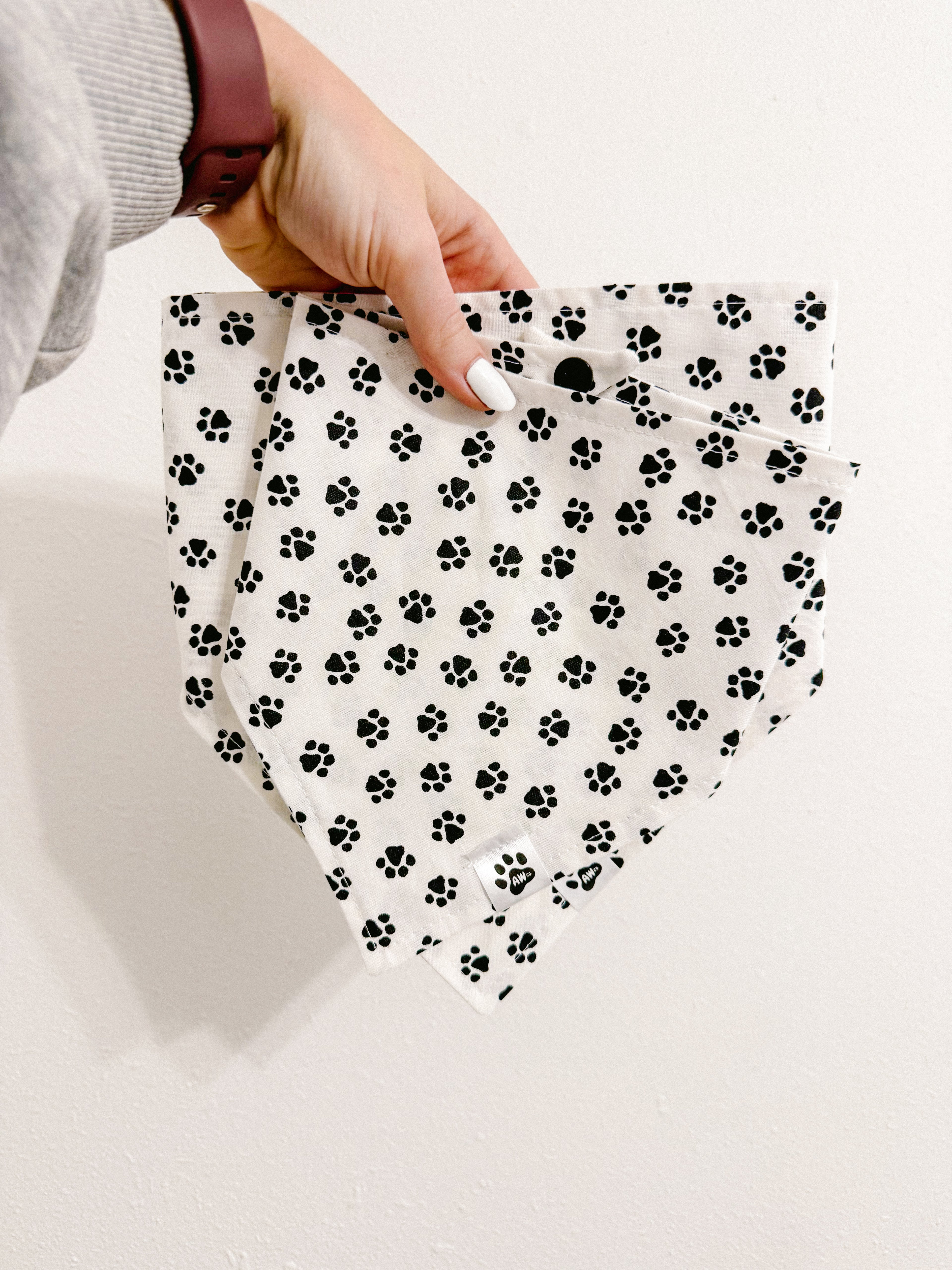 Paw prints - Snap On Bandana