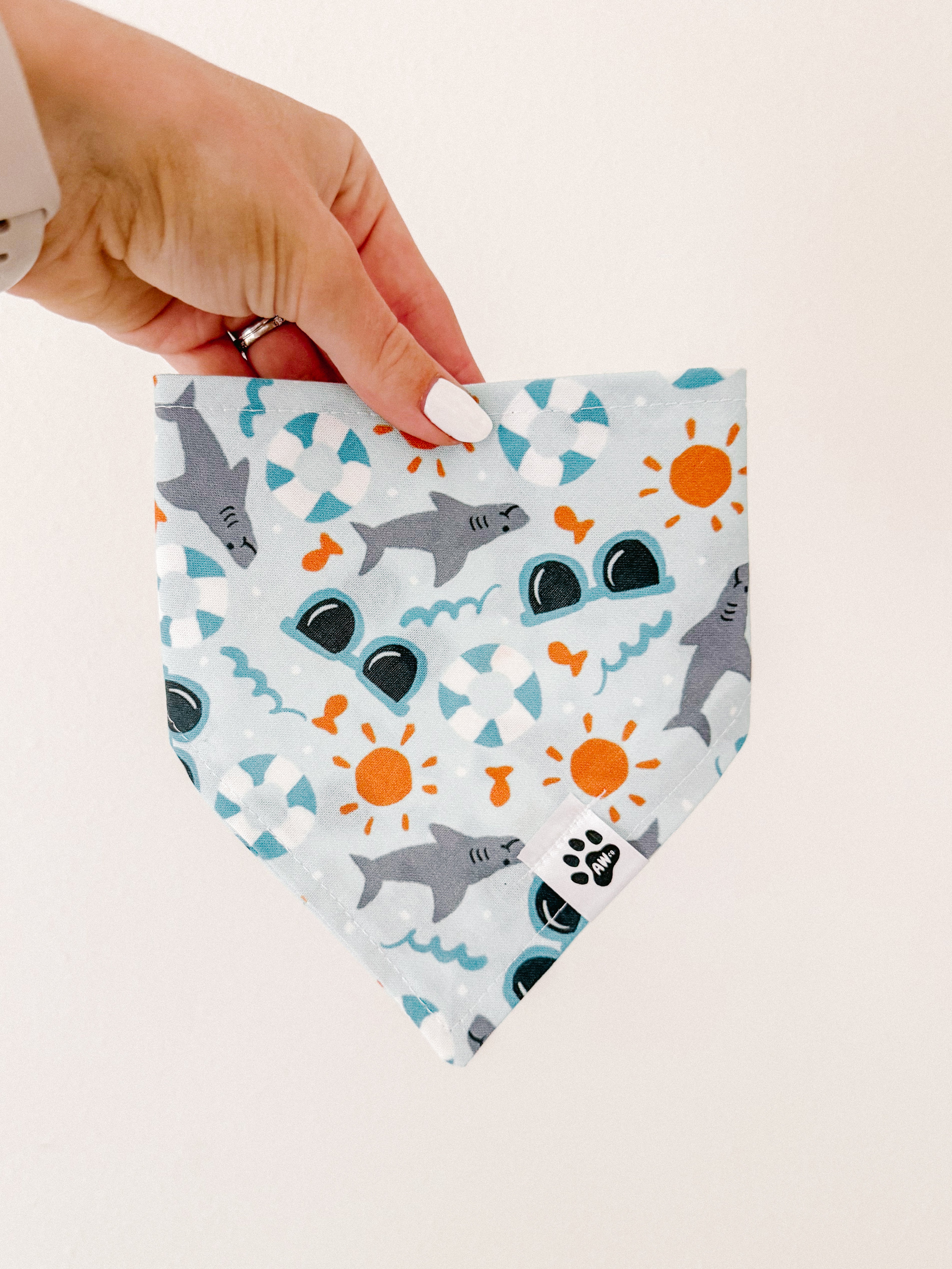 Shark Splash - Snap On Bandana
