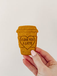 Homemade I love you a latte cookies