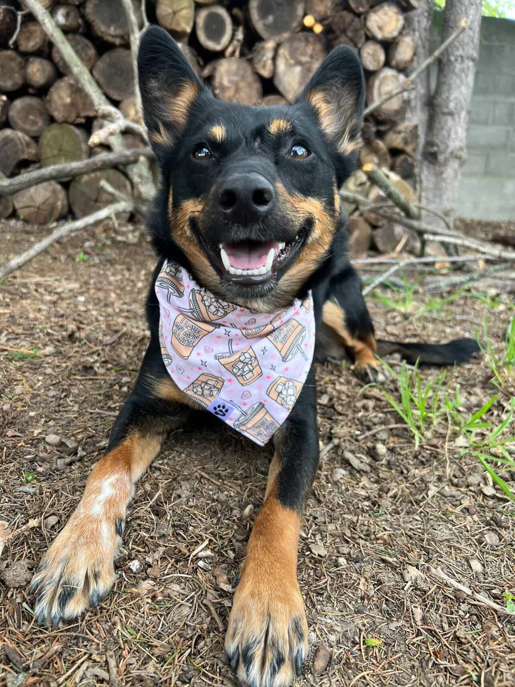 I Love My Mom A Latte Pink - Bandana